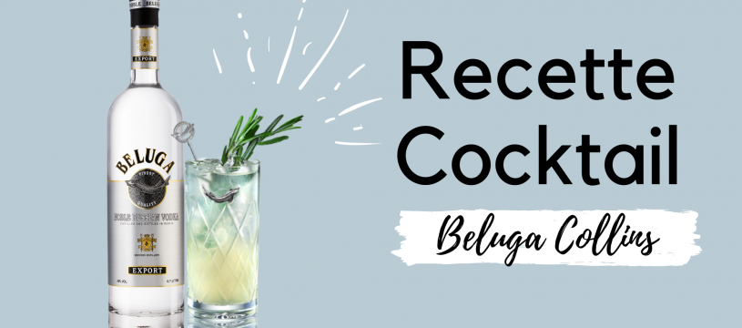 Recette cocktail : Le Beluga Collins